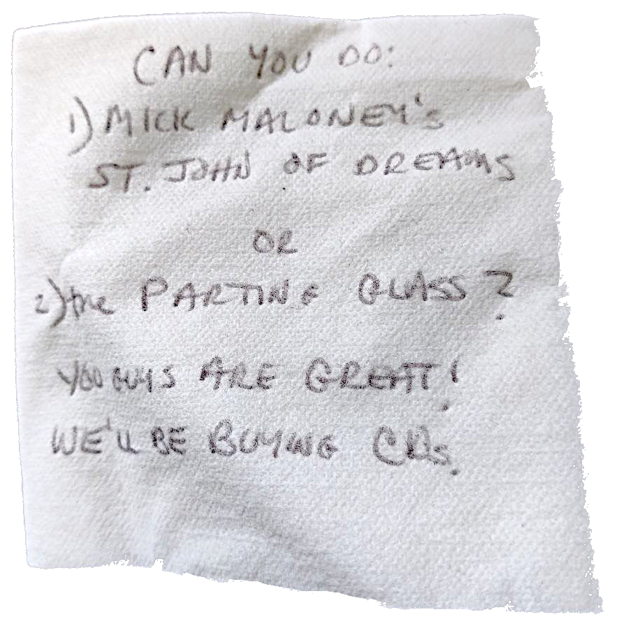 Request slip for St John Of Dreams Parting Glass